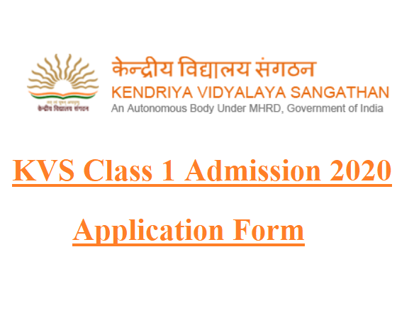 KVS Class 1 2020 Application Form